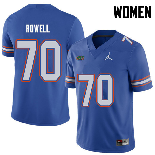 Jordan Brand Women #70 Tanner Rowell Florida Gators College Football Jerseys Sale-Royal